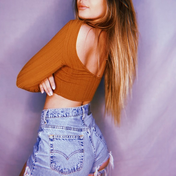 Forever 21 Tops - L/S Crop / Burnt Orange